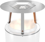 Upgraded Heat Deflector for Solo Stove Ranger 15’’, 304 Stainless Steel Heat Diffuser with Detachable Legs & Fix Hoop, Capture and Redirect Warmth, Camping Accessory