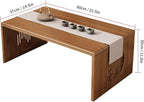 Japanese Folding Coffee Table, Foldable Low Coffee Tables, Bamboo Floor Table Desk for Sitting on The Floor, No Assembly, Portable Living Coffee Table (31.5Inch)