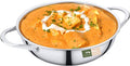Stainless Steel Wok, Tri-Ply Pan for Stir-Frying, 9.5 Inch Steel Kadhai without Lid, All Clad Cookware For Stews, Sauces, Soups, Saute, Induction Friendly Wok Pan (2.5 Qt / 2.35 Litres)