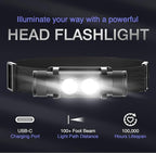 K-Bern PRO Rechargeable Headlamp - 1600 Lumen, Ultra Bright Head Light for Forehead. Waterproof, Lightweight, Aluminum, UL Listed 3500mAh Battery. Perfect for Dog Walking, Camping & Hard Hats