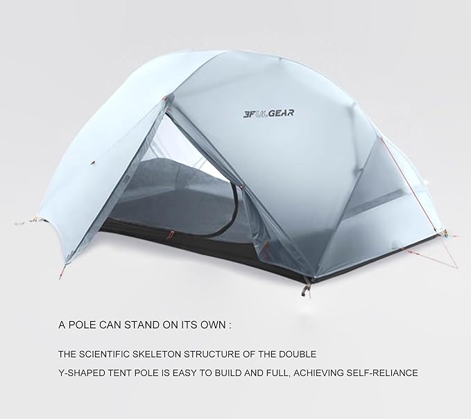 3F ULGEAR Floating Cloud 2 Tent Ultra Light 2 Person Camping Tent - Rainproof, Lightweight, 3/4 Season - Perfect for Backpacking and Outdoor Adventures