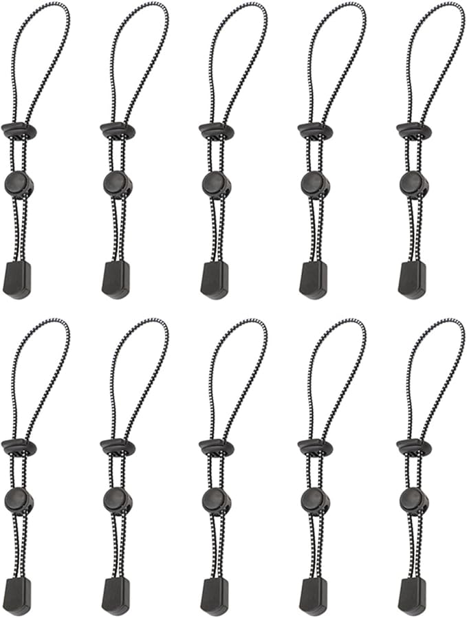 10PCS Adjustable Rope with Clip Elastics Strap and Buckles for Outdoor Shelter Setups Backpacking Storage Solution Camping Bungees Tie Down Rope