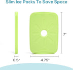 TOURIT Ice Packs for Lunch Boxes/Bags and Coolers, Lunch Box Cooler Ice Packs Reusable, Slim and Long Lasting Cool Pack for Work, Picnic or Camping