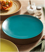 Camping Plates Dessert Plate Salad Plate Serving Plate Tray Stoneware Round Ceramic Dinner Plate Flat Dish Dish Cold Dish Tableware Decorative Plate(C,7 INCH)