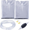 116 Gallon Aluminum Foil Emergency Water Storage, Bathtub Water Storage Bag with Hand Pump, Water Storage Bladder for Hurricane Disaster Preparedness Survival Drinking Water