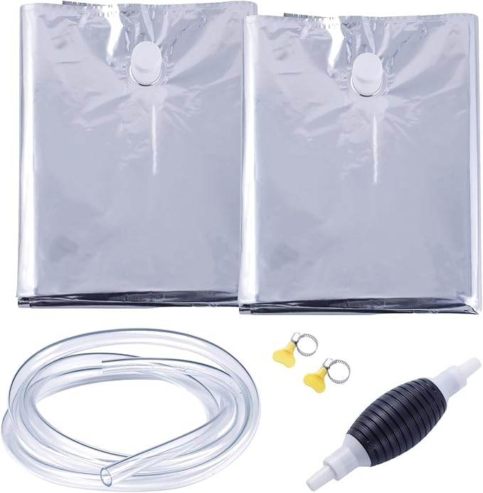 116 Gallon Aluminum Foil Emergency Water Storage, Bathtub Water Storage Bag with Hand Pump, Water Storage Bladder for Hurricane Disaster Preparedness Survival Drinking Water