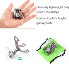 Ultralight Backpacking Stove Portable Pocket Stove Titanium Camping Gas Burner only 26g with 1 Extra Backup O-Ring