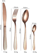 Cutlery Set 24 Piece Elegant Life Stainless Steel Flatware Silverware Service for 6 Knife Fork Spoon Set Ideal for Home/Camping/Party Easy Clean Dishw