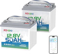 Redodo Bluetooth 12V 50Ah LiFePO4 Battery Bulit in BMS, Low-Temp Protection, 10 Years Lifetime, Lightweight Lithium Battery Perfect for RV, Solar, Boat Marine and Trolling motor Camping 2 Pack