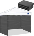 Instant Canopy Tent Sidewalls for 10x10 Pop Up Canopy Waterproof,99% UV Protection，3 Piece Sidewalls, Dusk Gray(3PCS Sidewall Only, Canopy Tent NOT Included)
