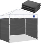 Instant Canopy Tent Sidewalls for 10x10 Pop Up Canopy Waterproof,99% UV Protection，3 Piece Sidewalls, Dusk Gray(3PCS Sidewall Only, Canopy Tent NOT Included)