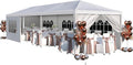 Flamaker 10'x30' Heavy Duty Waterproof Party Tent – Large Outdoor Gazebo with Removable Sidewalls & 2 Doors for Weddings, Markets & Gatherings (White)