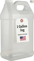 kitchentoolz 1 Gallon Water Jug with Lid – Heavy-Duty HDPE F-Style Plastic Jug for Drinking Water, Camping, Emergency Storage & Utility Liquids – Made in USA - 6 Pack