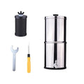Drfeify 1 Gallon Gravity Water Filter System, 60ml min Rate Food Grade Stainless Steel, Removes Impurities Improves Taste, with Activated Carbon Silver Ions UF Membrane, for Camping (K8779 No Bracket)