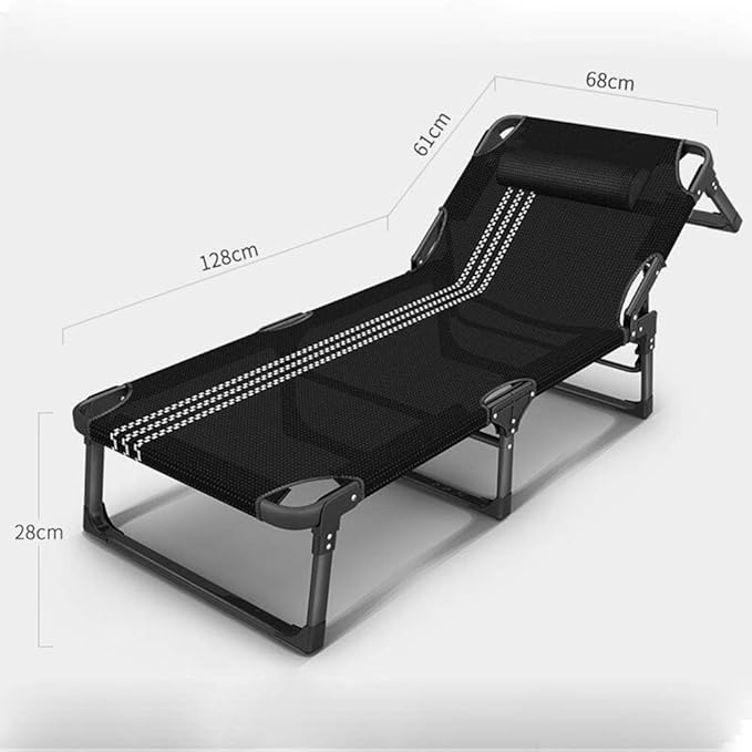 Patio Lounge Chairs Folding Camping Cot,Foldable Camping Bed Outdoor Portable Military Cot for Indoor and Outdoor User, Travel, Base Camp, Hiking, Mountaineerin,with C Mattress