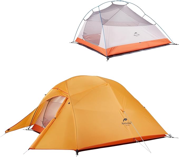 Naturehike Cloud Up 3 Person Backpacking Tent with Footprint - 3 Season Free Standing Lightweight 3 Person Camping Tent | with Footprint, Free Standing, Dome, Camping, Hiking, Waterproof