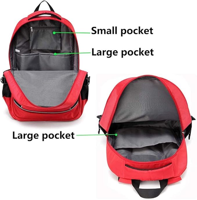 First Aid Bag Empty Red Emergency Medicine Bag First Responder Trauma Multi-Pocket Traveling Field Trips Camping Essentials (Red, Pack of 2)