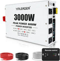 3000W Power Inverter 12V to 110V/120V, Solar Inverter Remote for RV Camping Off-Grid Solar Inverter Systems