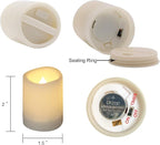 Wondise Waterproof Flameless Votive Candles with 6H Timer, Set of 12 Outdoor Battery Operated Candles Plastic LED Flickering Tealights Candles for Outdoor Garden Patio Home Summer Decor(1.5”D x 2”H)