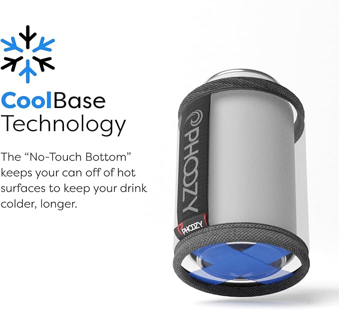 PHOOZY Insulated Can Cooler for Tall 24oz Cans with NASA-Inspired Technology - Patented Can Cooler That Keeps Drinks Cold 10x Longer - Lightweight for Outdoor Adventures - Black Camo
