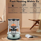 2 in 1 Portable Kerosene Heater & Stove, 9000 BTU, Non-Electric Indoor Outdoor Heater for Camping, Hunting, Cooking, Home, Garage, and Emergency Preparedness - Aquamarine