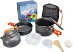 Camping cookware Outdoor cookware Set Camping Tableware Cooking Set Travel Tableware Cutlery Utensils Hiking Picnic Set (Color : Tableware Pot)
