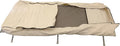 Canvas Sleeping Bag Cover, Oversized Sleeping Bag Protector with Cot Pad Pocket Flap, 2 Full-Length YKK Zippers, Machine Washable, 33 x 80 in