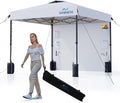 10X10 Pop Up Canopy Tent,Removable Pockets Sidewall for Extra Storage,Easy Up Canopy,Heavy Duty One Person Set Up Event Tent,White