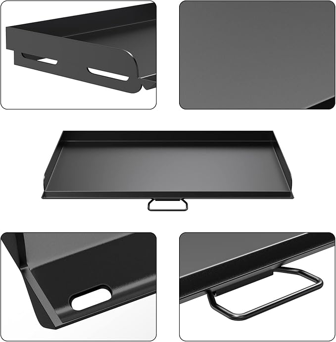 AJinTeby Fry Griddle for Camp Stove Griddle, 16 x 38 inch Flat Top Cooking Griddle for Camp Chef 3 Burner Griddle, BBQ Camping Grills Flat Top Plate, Outdoor BBQ Camping Grills Accessories