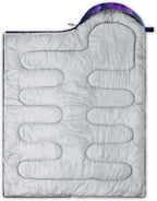 QOOMO Camping Sleeping Bags,3 Season Warm & Cool Weather,Lightweight,Waterproof Sleeping Bags for Adults & Kids,Traveling,and Outdoors,Camping Gear Equipment