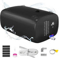 Moongiantgo 264G/1000L Foldable Water Storage Bladder-1000D PVC Portable Emergency Water Storage Container with Valve & Overflow Kit-Soft Water Storage Bag for Emergency Water, RV, Garden, Black