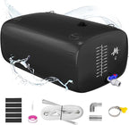 Moongiantgo 264G/1000L Foldable Water Storage Bladder-1000D PVC Portable Emergency Water Storage Container with Valve & Overflow Kit-Soft Water Storage Bag for Emergency Water, RV, Garden, Black