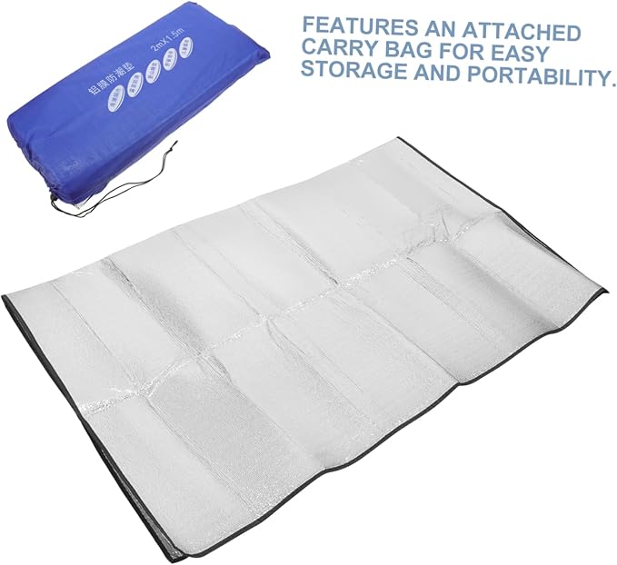 Folding Mat Pad Camping Sleeping Pads Aluminum Foil Camping Mat Foam Foil Blanket for Outdoor Sleeping