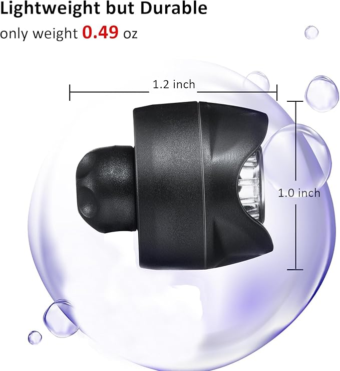 RAHAN Rechargeable Headlights Compatible with Croc, 2 PCS LEDHeadlights, Light Up Charm Accessories for Adults Shoe, Hands-Free Night Light, Camping Lights, IP65 Waterproof Light, Black