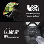 CORE Blackout 6 Person & 9 Person Dome Tent | Best Car Camping Outdoor Family Camp Tent | Included Storage Pockets for Camping Accessories | Portable Tent for Camping with Carry Bag
