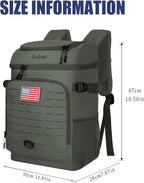 Cooler Backpack, 30 Can Backpack Cooler 4-Sided Cold Retention Technology, Lightweight & Hands-Free for Beach, Camping