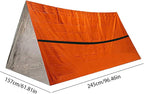 Emergency Survival Tent. 2-Person Tube Shelter Waterproof & Windproof Reusable Thermal Blanket Compact,Lightweight Includes SOS Whistle Perfect for Camping, Hiking, and Emergencies.