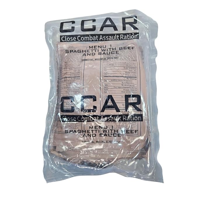 Authentic USGI Close Combat Assault Ration [CCAR] 24 hour MRE - Genuine US Military Meal (Menu 1)