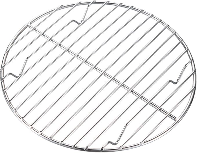 CAMPINGMOON φ8.27inch/φ21cm Round Stainless Steel Roasting Baking Steaming Cooling Rack Cooking Grid Grill Fits for 10-inch Dutch Oven W21
