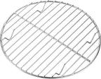 CAMPINGMOON φ8.27inch/φ21cm Round Stainless Steel Roasting Baking Steaming Cooling Rack Cooking Grid Grill Fits for 10-inch Dutch Oven W21
