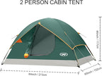 unp 6 Person 4 Season Dome Tent, Easy to Set Up for Camping & Hiking, Lightweight & Portable, Green
