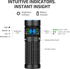 OLIGHT Baton4 Premium Edition EDC Flashlights 1300 Lumens with Type-C Charging Box, Powered by Rechargeable Battery, Small Bright Light IPX8 Waterproof for Emergencies, Outdoors (Black)