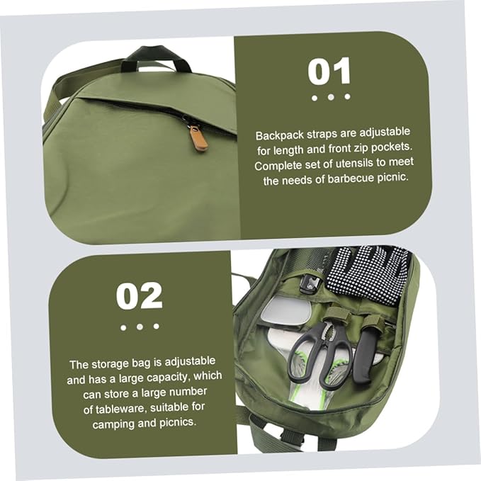 Outdoor Camping Cutlery Kit Portable Camping Tableware Set Bag Sturdy and Tools for Hiking