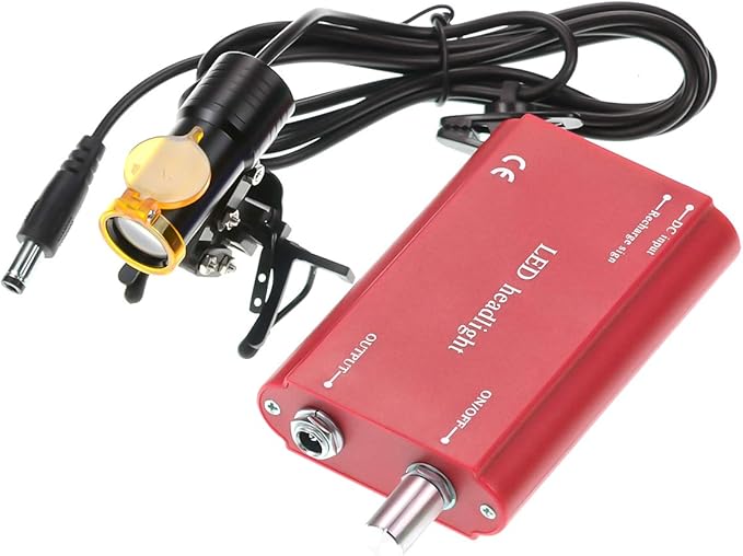 5W Waist Hanging Head Light with Plastic Clip Filter for Magnifier (Red)