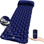 Inflatable Sleeping Pad with Pillow for Camping-Built in Fast Inflation-Ultralight Upgraded Durable Compact Sleeping Mat Moisture Proof Air Mattress for Camping, Backpacking,Hiking,Travel,Tent