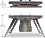 nCamp - Multi-Fuel Portable Camping Stove, Portable Gas Stove, Portable Wood Stove, Single Burner Propane Stove, Lightweight w/Collapsible Combustion Chamber (Stove Only). Mini-Stove, Compact Stove
