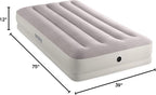 Intex 64177E Dura-Beam Standard Prestige Mid-Rise Air Mattress: Fiber-Tech – Twin Size – Quickfill USB Air Pump