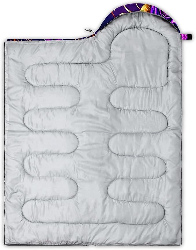 QOOMO Camping Sleeping Bags,3 Season Warm & Cool Weather,Lightweight,Waterproof Sleeping Bags for Adults & Kids,Traveling,and Outdoors,Camping Gear Equipment