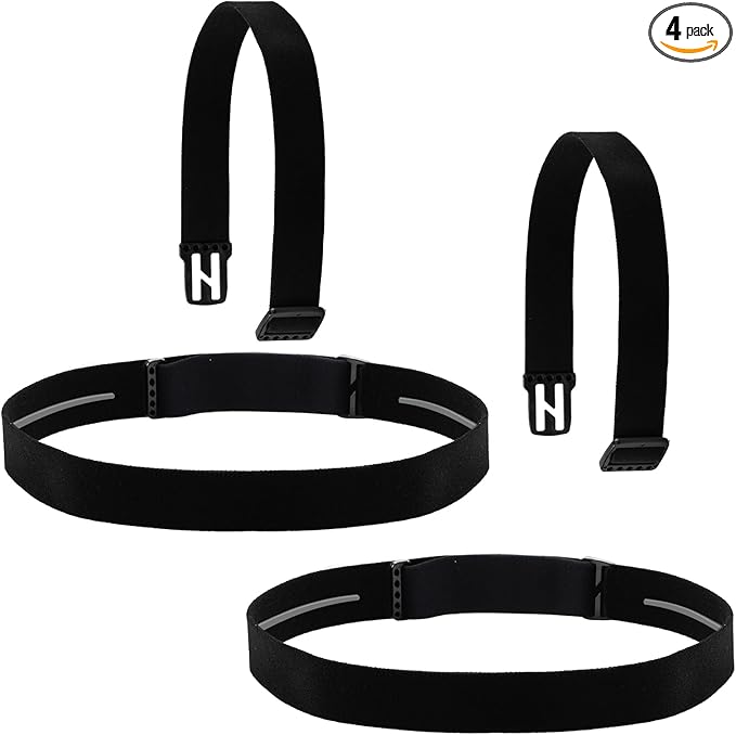 Elastic Headlamp Strap Replacement Headband, fit for Most Headlamps Black Diamond Petzl Princeton Tec Energizer Pelican Silva Fenix Headlamps 1”Width Comfortable Band, Fastening Does Not Fall -2 Pack