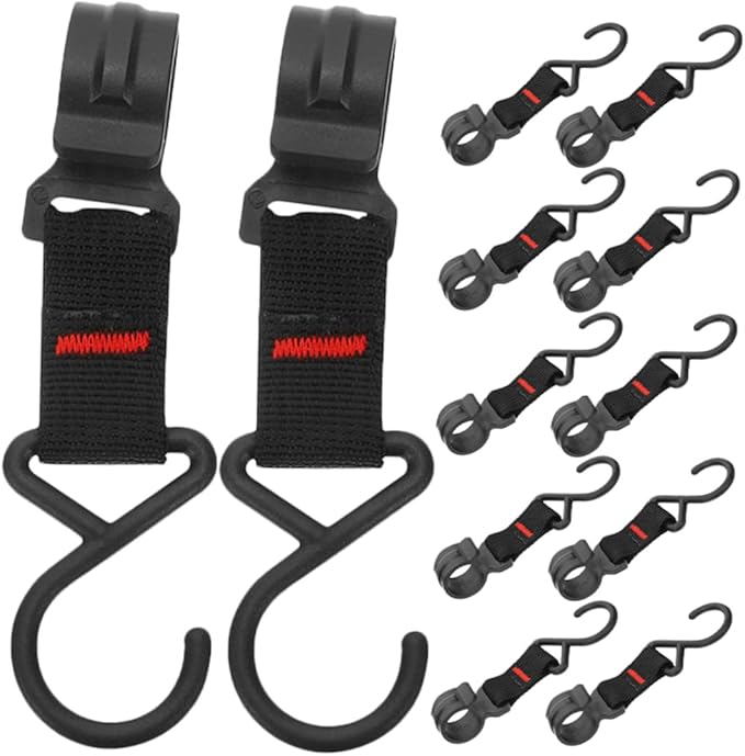 15pcs Outdoor Camping Hooks Heavy-Duty Plastic Steel Portable Storage Hanger for Tent Lantern Clothing and Kitchen Utensils for Hiking and Camping